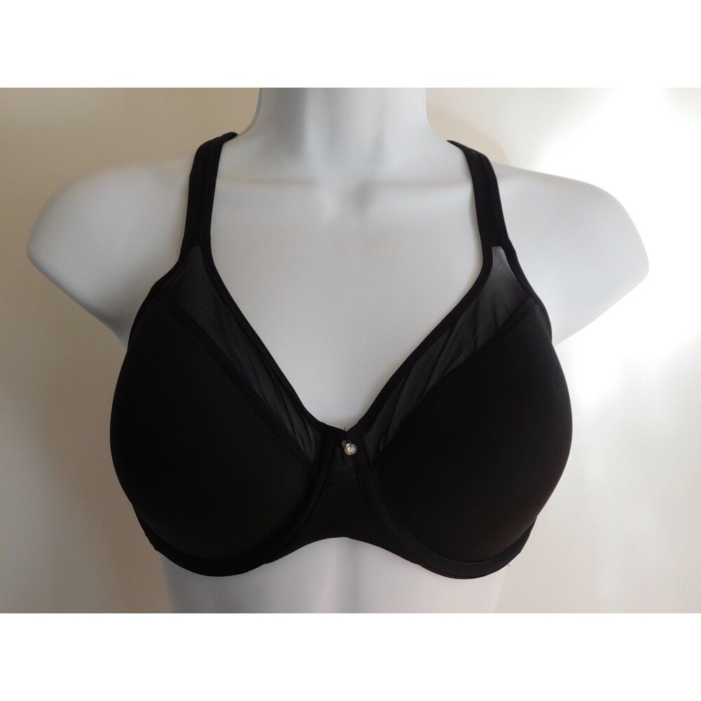Bali Women's One Smooth U Ultra Light Illusion Neckline Underwire Bra 34D Black